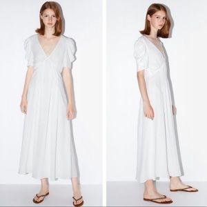 Zara white midi/maxi dress